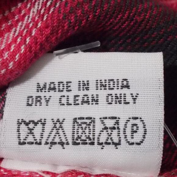 What Goes Around Comes Around Pink & Black Plaid Stud Button Front Shirt Sz S - Picture 8 of 8